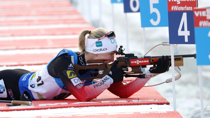 Норвежка Ройселанн выиграла масс-старт Кубка мира по биатлону