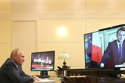 Путин поговорил с Макроном о Карабахе и коронавирусе