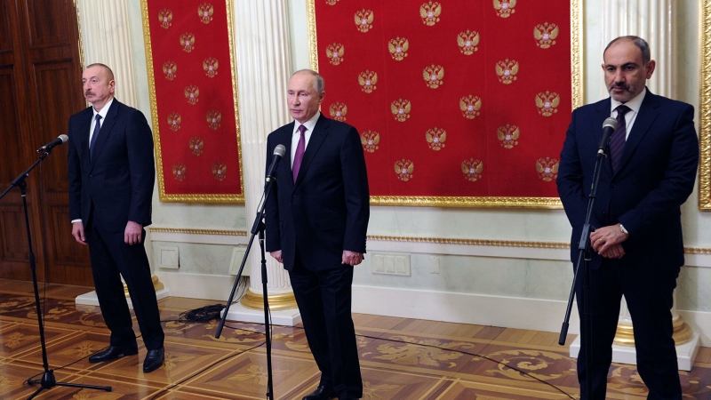 МИД сообщил послам США и Франции о переговорах Путина-Алиева-Пашиняна