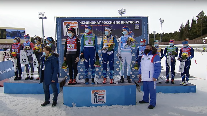 Биатлонистки Югры выиграли эстафету на чемпионате России