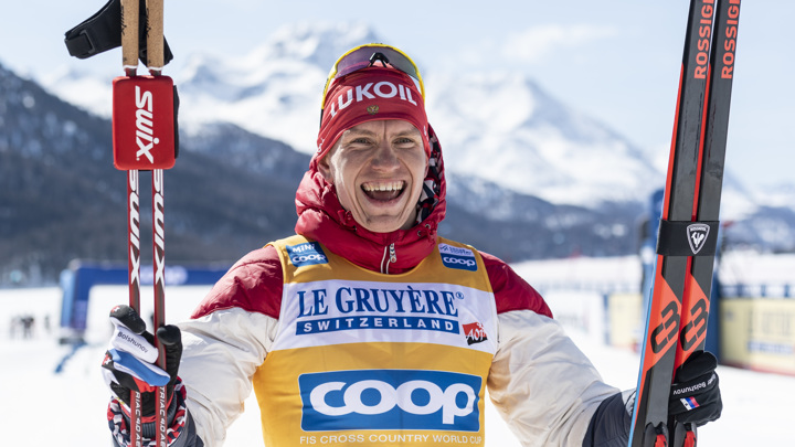 Большунов стал вторым в масс-старте лыжного "Тур де Ски"
