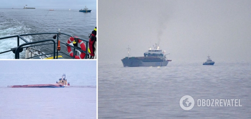 В Балтийском море столкнулись два грузовых судна, два человека пропали без вести. Фото, видео