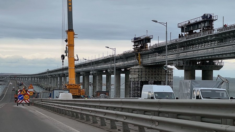 Железнодорожную часть Крымского моста планируют восстановить летом